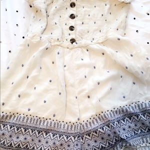 Strapless Romper with buttons